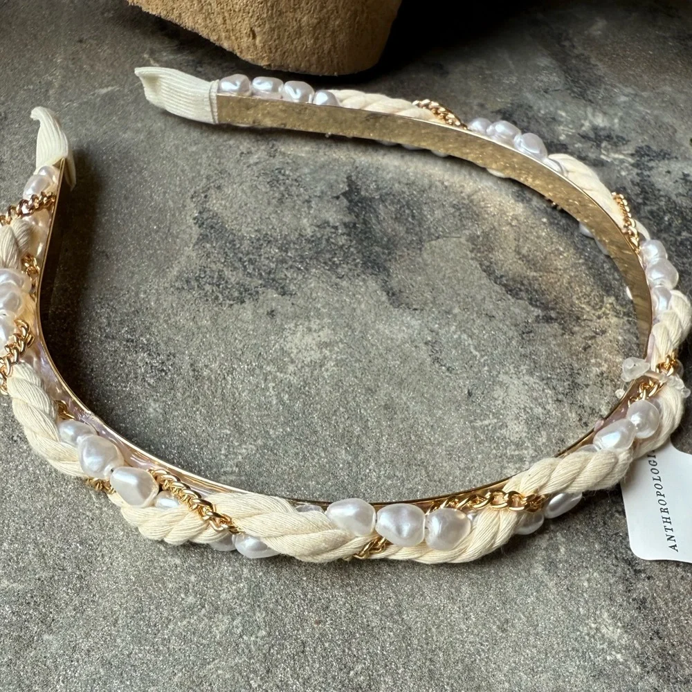New🌟Anthropologie-Elegant Gold and Pearl Jewelry Set